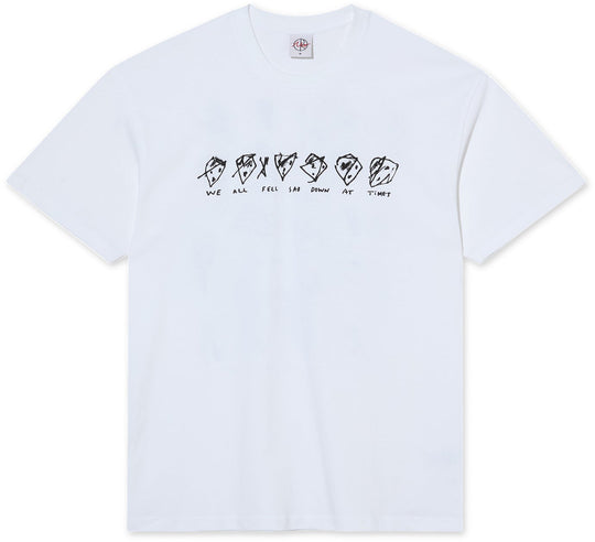  Polar Skate Co. T-shirt Sad At Times Tee White Uomo