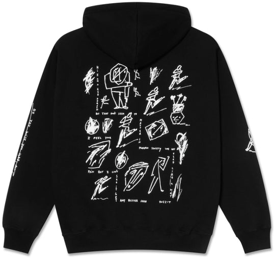  Polar Skate Co. Felpa Dave Hoodie Sad At Times Black Uomo Nero