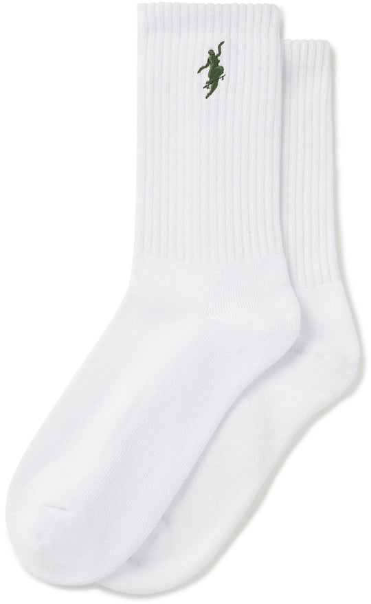  Polar Skate Co. Calze No Comply Socks White Army Green Uomo