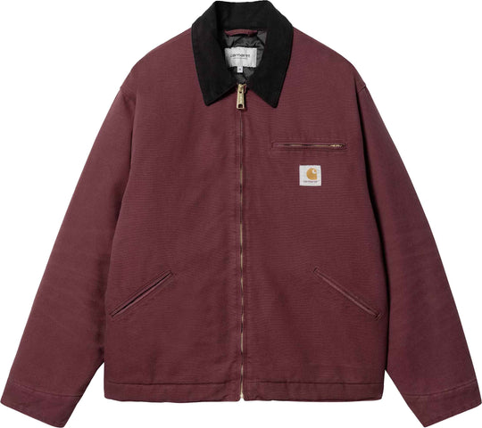  Carhartt Wip Giacca Og Detroit Jacket Malbec Black Aged Canvas Uomo