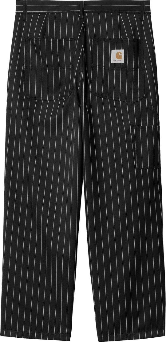  Carhartt Wip Pantaloni Seaton Pant Seaton Stripe Black Wax Uomo Blackwax