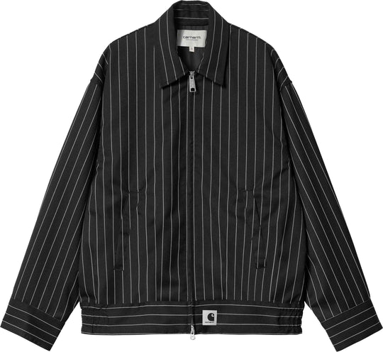 Carhartt Wip Giacca W Seaton Jacket Seaton Stripe Black Wax Donna Blackwax