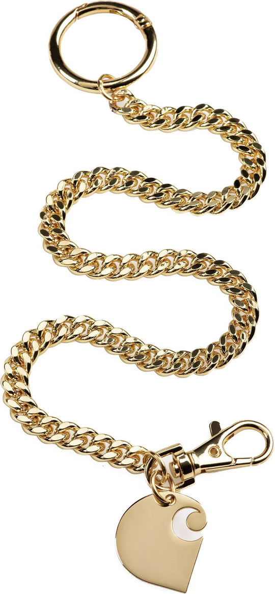  Carhartt Wip Portachiavi Cuban Link Keychain Metal Gold Uomo