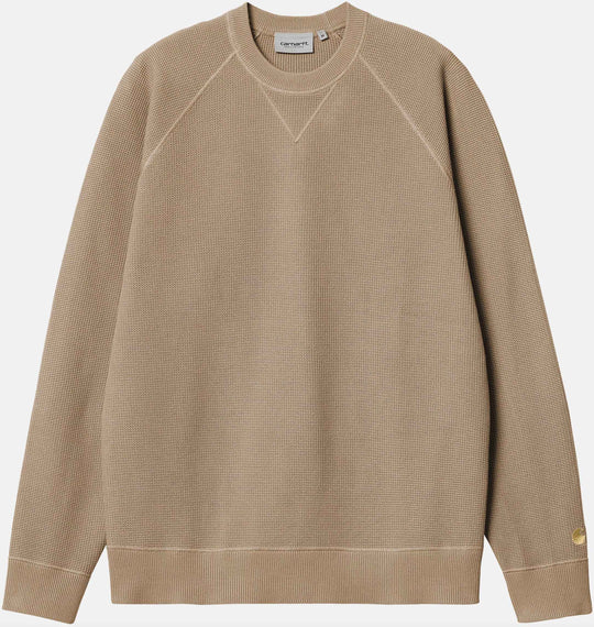  Carhartt Wip Maglione Chase Sweater Dusty H Brown Gold Uomo Dustyhbrown