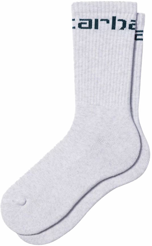  Carhartt Wip Calze Chase Socks Ash Heather Duck Blue Uomo Ashheather