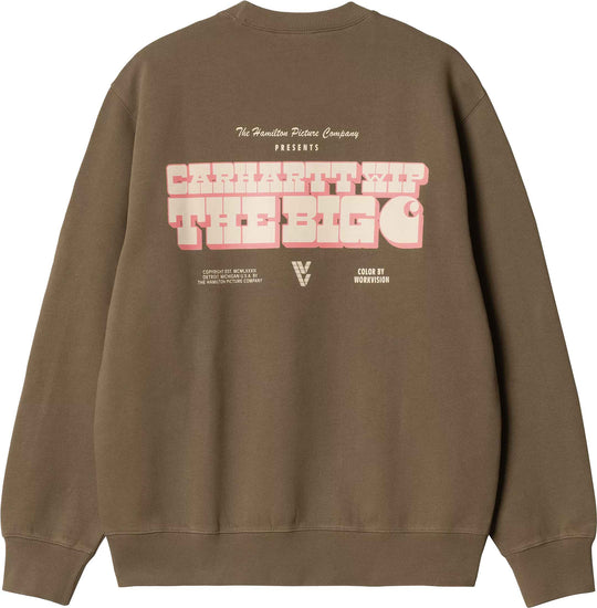  Carhartt Wip Felpa Greatest Flicks Sweat Coconut Uomo