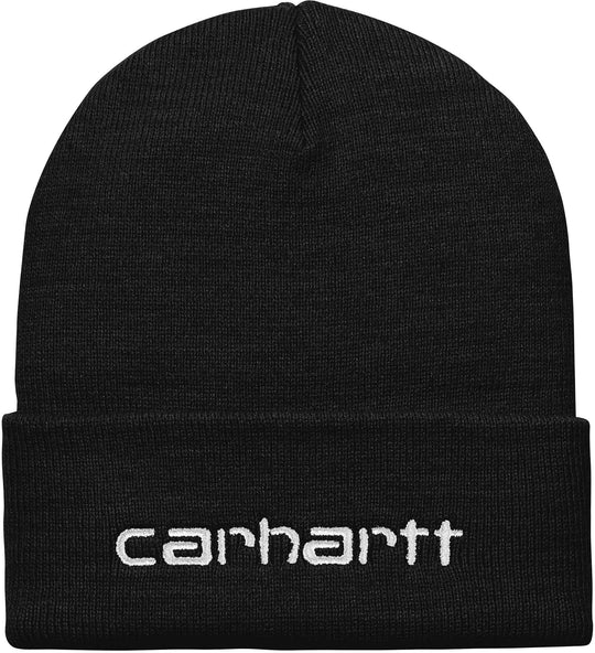  Carhartt Wip Cuffia Script Beanie Black Uomo