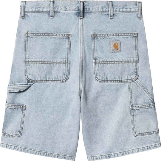 Carhartt Wip Short Double Knee Short Blue Heavy Stone Bleached Uomo Blueheavystone