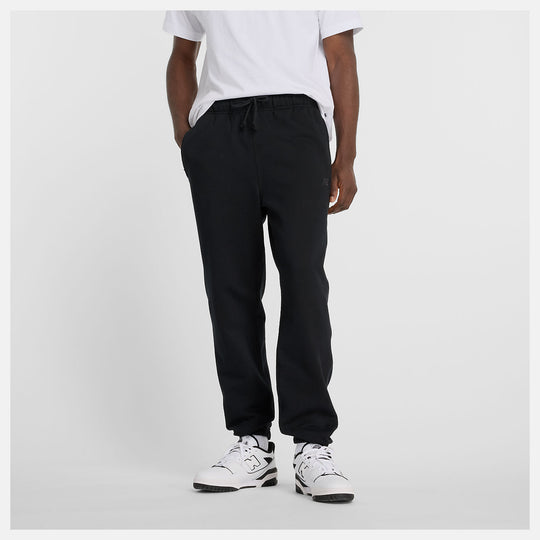  New Balance Pantaloni French Terry Jogger Black Uomo