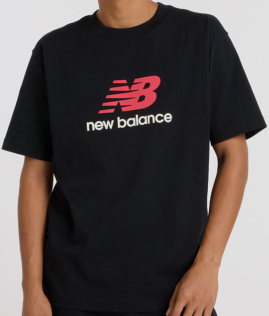  New Balance T-shirt Logo T-shirt Black Uomo