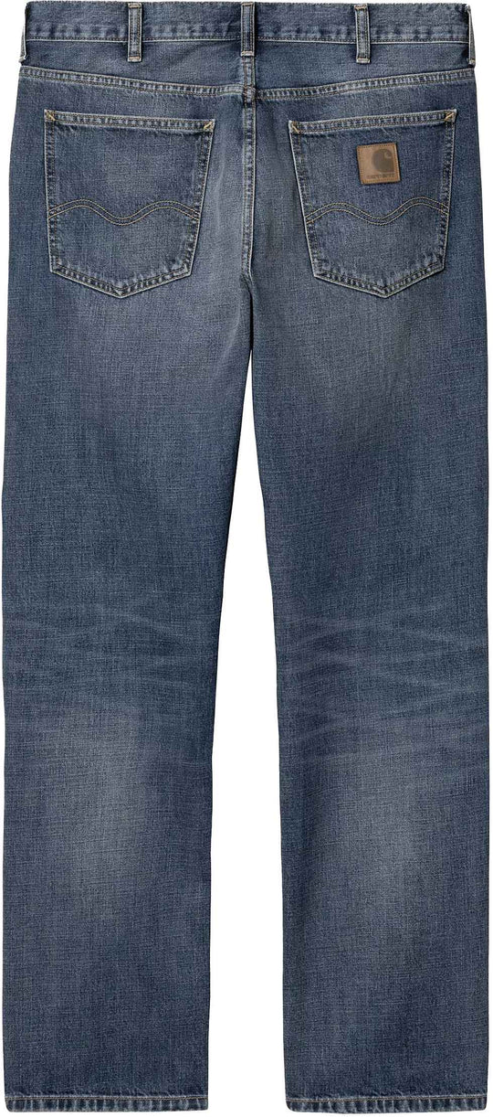  Carhartt Wip Jeans Marlow Pant Blue Dark Used Wash Uomo Bluedark