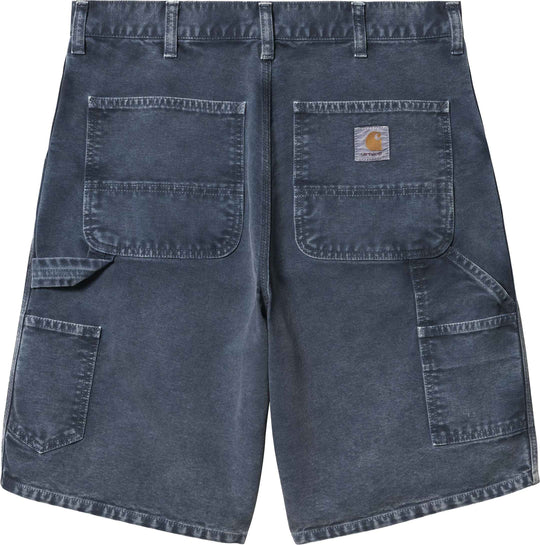  Carhartt Wip Jeans Single Knee Short Dusky Blue Stone Canvas Uomo Bluestone