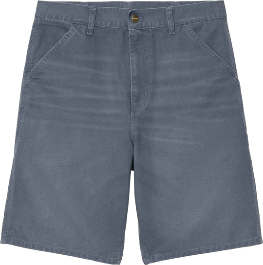  Carhartt Wip Jeans Single Knee Short Dusky Blue Stone Canvas Uomo Bluestone