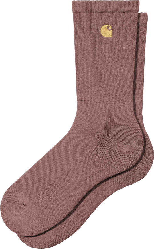  Carhartt Wip Calze Chase Socks Dusty Pink Gold Uomo Dustypink