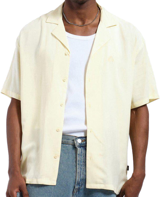  Dr. Denim Camicia Madi Shirt Light Yellow Embroidery Uomo Lightyellow