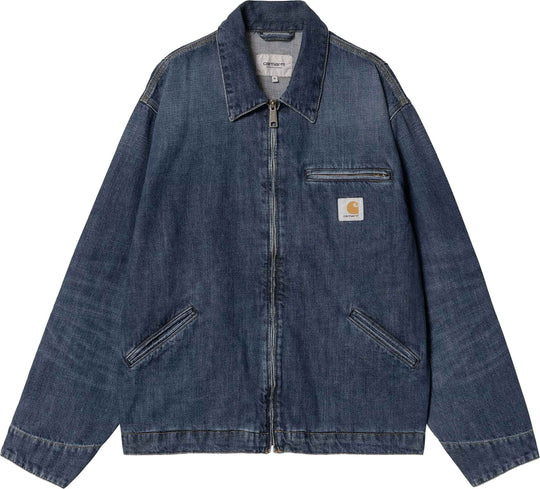  Carhartt Wip Giacca Og Detroit Jacket Blue Dark Used Wash Uomo Bluedark