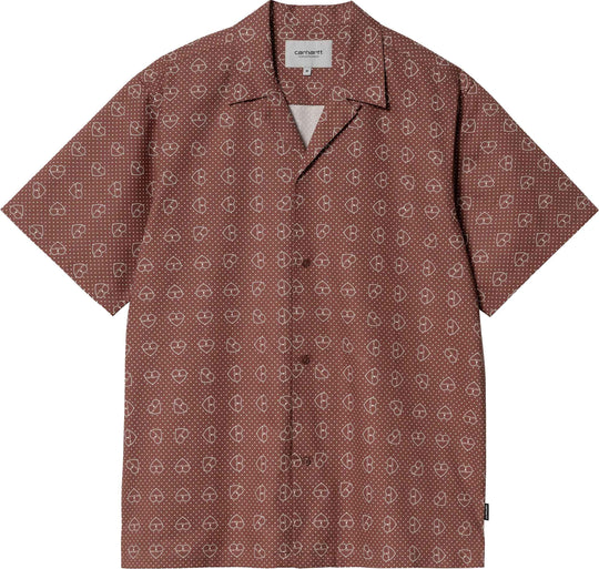  Carhartt Wip Camicia Ss Furoshiki Shirt Print Henna Uomo