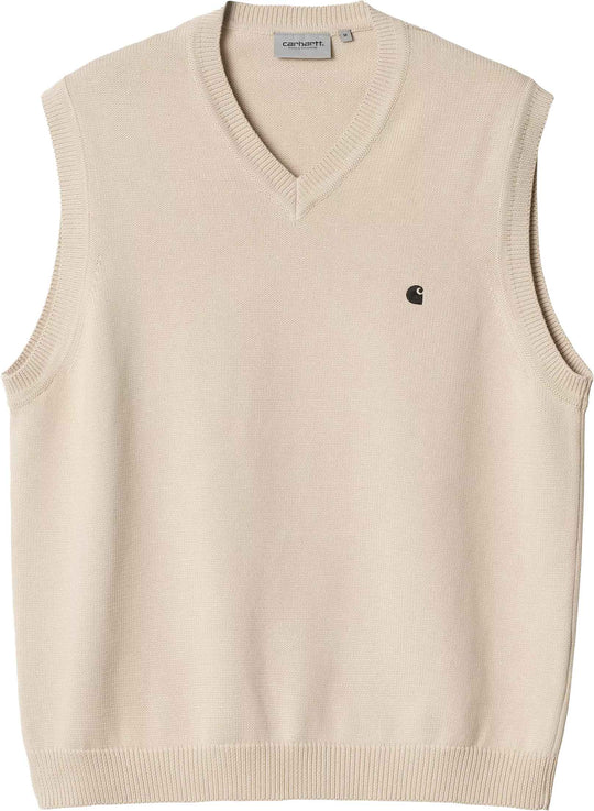  Carhartt Wip Maglione Madison Vest Sweater Fleur De Sel Black Uomo Fleurdesel