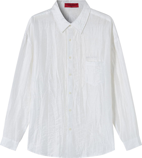  Acupuncture Camicia Acu Logo Ls Shirt White Uomo