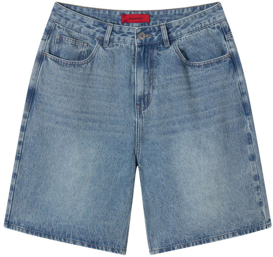  Acupuncture Shorts Loose Denim Shorts Blue Uomo