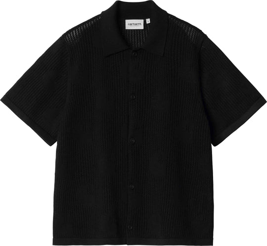  Carhartt Camicia We Ss Template Knit Shirt Black Carhartt Wip Donna