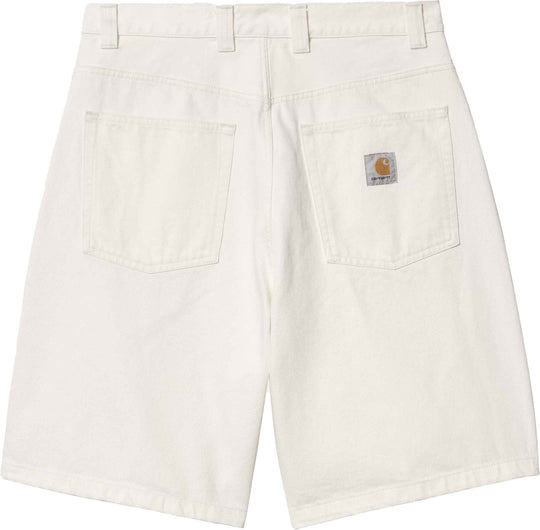  Carhartt Wip Short Brandon Short White Rinsed Uomo Whiterinsed