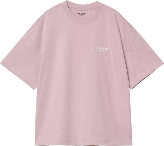  Carhartt Wip T-shirt Ss Signature Script T-shirt Hortensia White Uomo