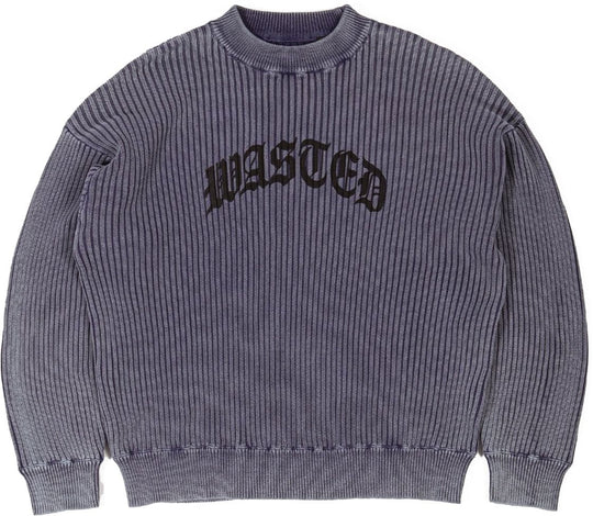  Wasted Paris Maglione Legacy Rib Sweater Light Blue Uomo Lightblue