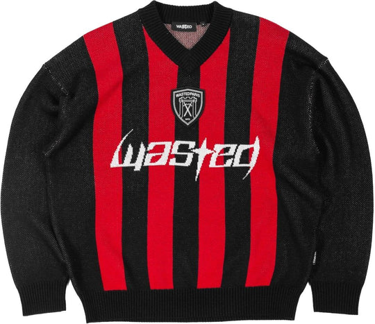  Wasted Paris Maglione Blade Sweater Black Fire Red Uomo Blackfirered