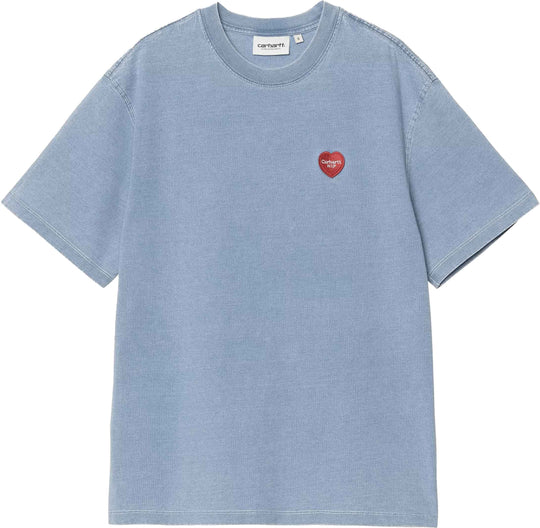  Carhartt Wip T-shirt W Ss Ingo T-shirt Light Blue Garment Dyed Donna Bluegarmentdyed