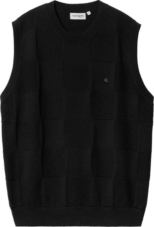  Carhartt Wip Gilet W Checker Vest Sweater Black Donna