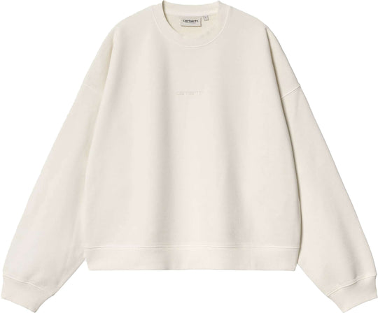  Carhartt Wip Felpa W Benton Sweat Wax Garment Dyed Donna Waxgarmentdyed