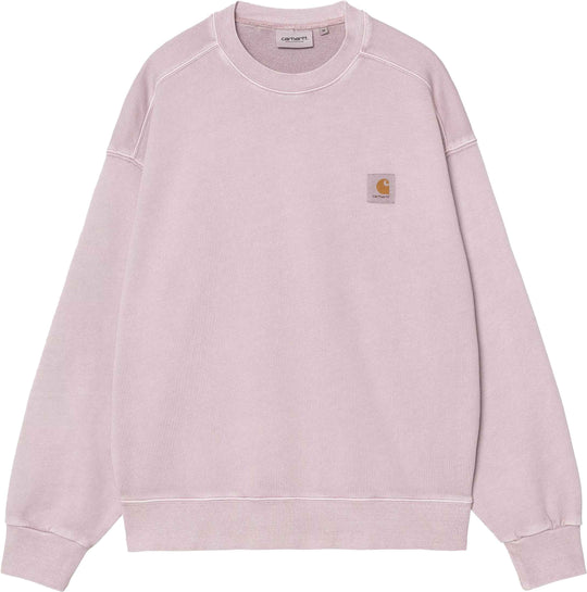  Carhartt Wip Felpa Nelson Sweat Hortensia Garment Dyed Uomo Hortensiagarmentdyed