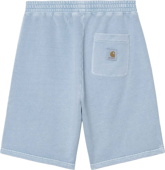  Carhartt Wip Short Nelson Sweat Short Clay Blue Garment Dyed Uomo Claybluegarmentdyed