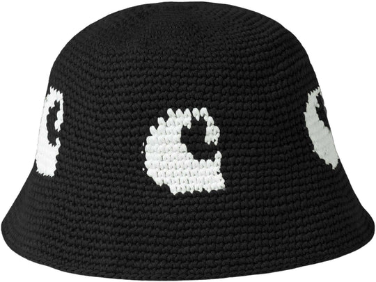  Carhartt Wip Cappello Cane Hat Black White Uomo Blackwhite