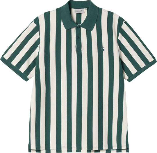  Carhartt Wip Polo Ss Boynton Polo Stripe Jacquard Rianf Uomo Boyntonstripejacquardrainf