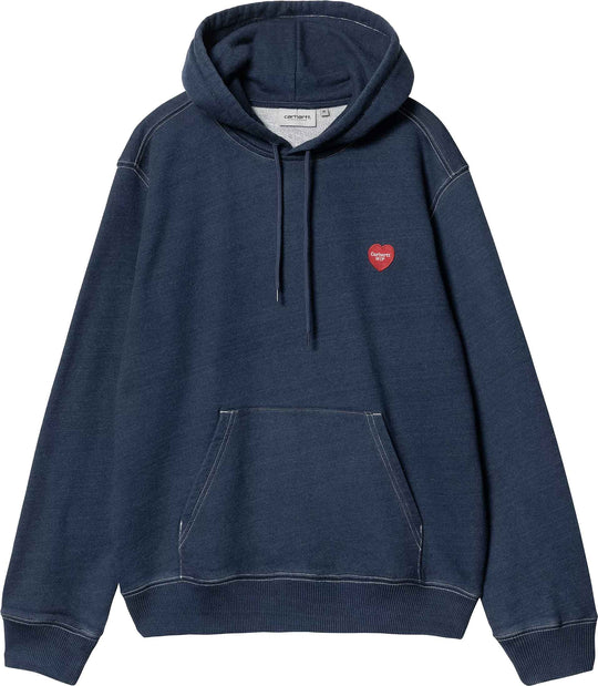  Carhartt Wip Felpa Hooded Ingo Sweat Dark Blue Garment Dyed Uomo Darkbluegarmentdyed