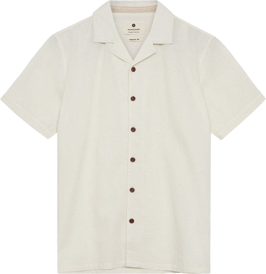  Anerkjendt Camicia Akleo Ss Cotton Linen Shirt Tofu Uomo