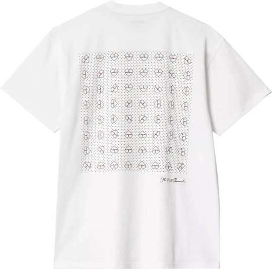  Carhartt Wip T-shirt Ss Furoshiki T-shirt White Red Uomo Whitered