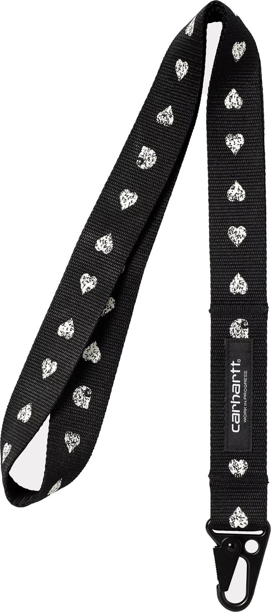  Carhartt Wip Portachiavi Drewe Kaychain Heart C Pinstripe Black Nat Uomo