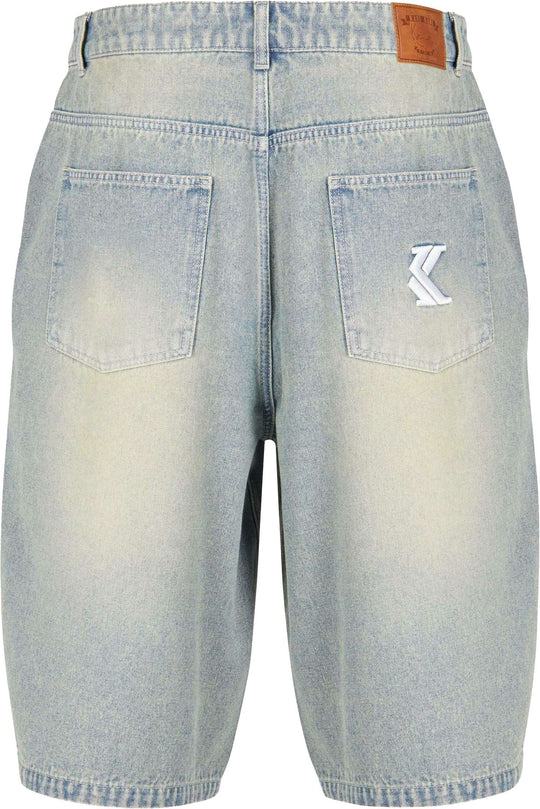  Karl Kani Shorts Og Denim Baggy Jorts Bleached Blue Uomo Bleachedblue