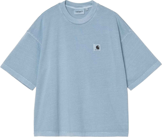  Carhartt Wip T-shirt W Ss Nelson T-shirt Clay Blue Garment Dyed Donna Claybluegarmentdyed