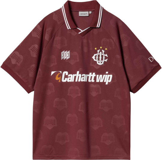  Carhartt Wip Ss Hartt's Football T-shirt Mulberry Uomo