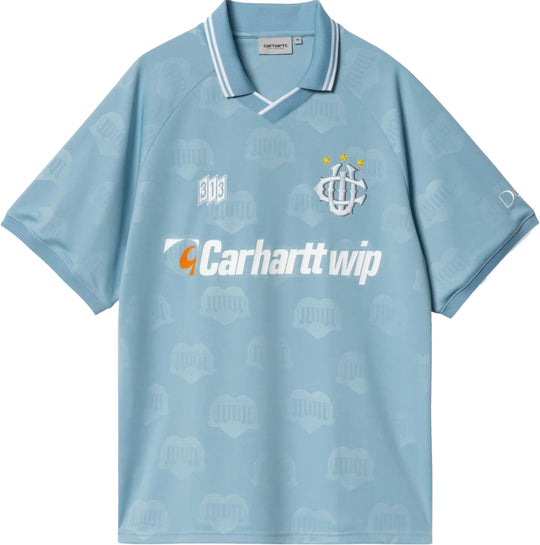  Carhartt Wip Ss Hartt's Football T-shirt Bluebird Uomo