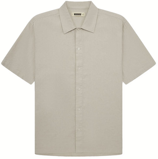  Woodbird Camicia Wb Banks Linen Shirt Sand Uomo