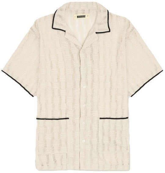  Woodbird Camicia Wb Sunny Granny Shirt Off White Uomo