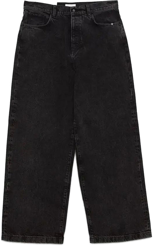  Amish Jeans Wide Denim Black Stone Uomo Blackstone