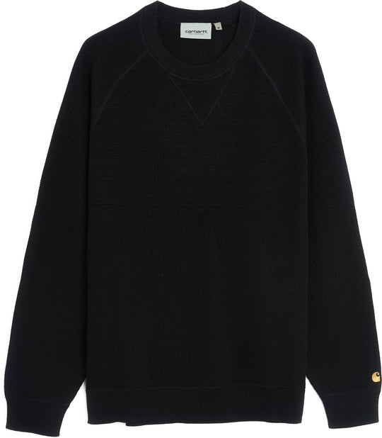 Carhartt Wip Maglione Chase Sweater Black Gold Uomo Blackgold