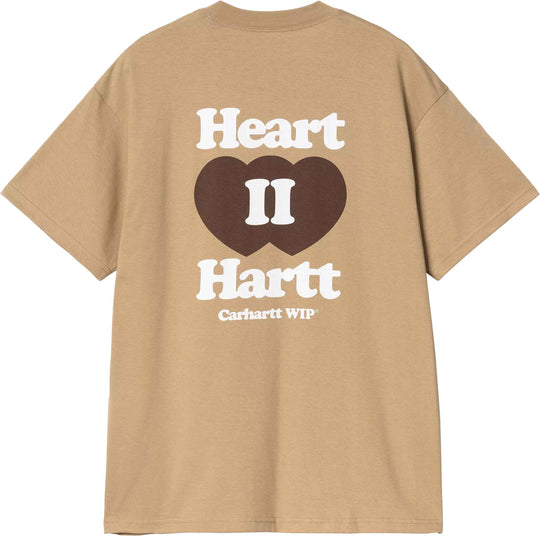  Carhartt Wip T-shirt Ss Heart Ii Hartt T-shirt Dusty H Brown Uomo Dustyhbrown