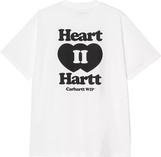  Carhartt Wip T-shirt Ss Heart Ii Hartt T-shirt White Uomo